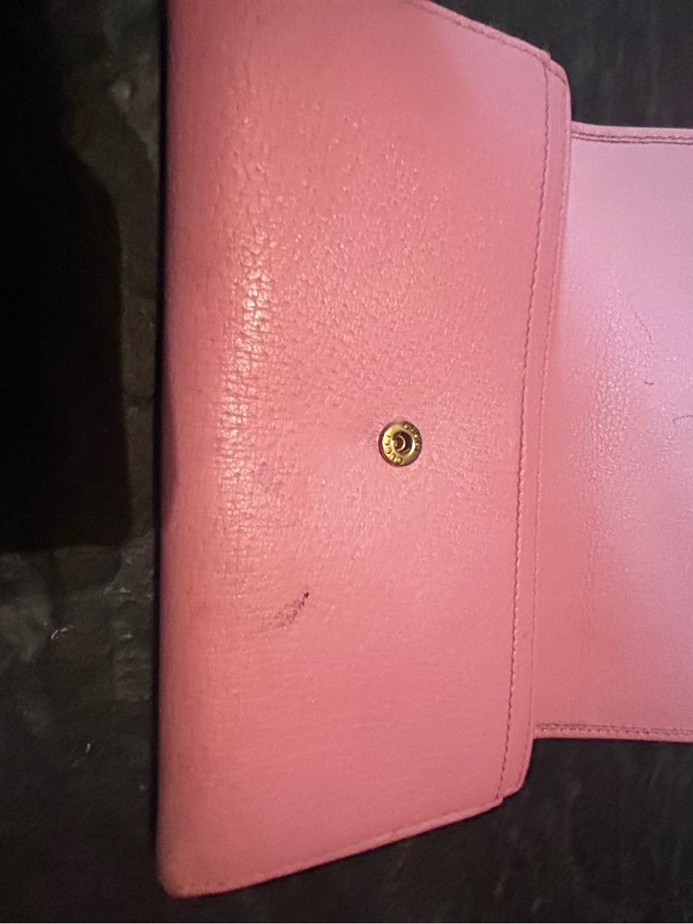 Pink Gucci Leather Wallet with Jeweled Double-G Accent - Picture 4 of 8